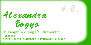 alexandra bogyo business card